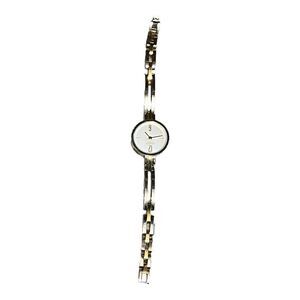Coach Womens Skinny Two Tone Chain Link Gold and Silver Tone Watch EUC